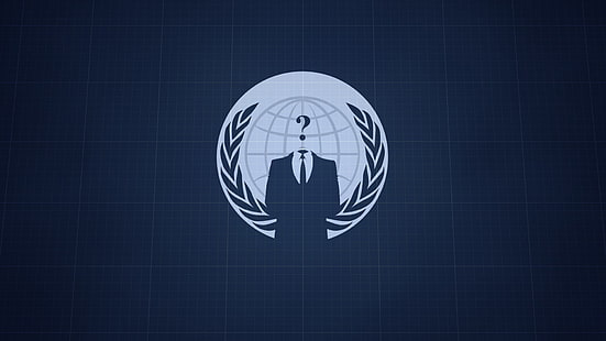 Logo anonimo, minimalismo, anonimo, tecnologia, Sfondo HD HD wallpaper