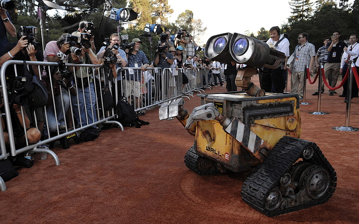 Robot WALL-E, robot, WALL · E, appareil photo, personnes, films, Fond d'écran HD