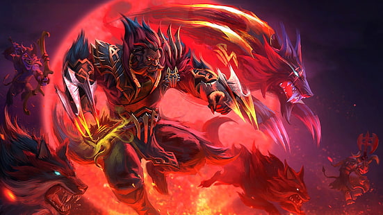 Dota 2, Defense of the Ancients, Dota, Steam (software), Lycan, wolf, HD wallpaper HD wallpaper