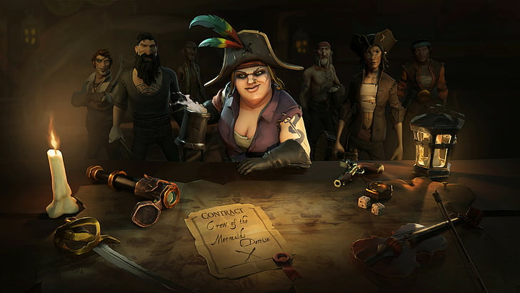 Piraten Illustrationen, Sea of ​​Thieves, Gamescom 2016, Piraten, beste Spiele, PC, PS4, Xbox One, HD-Hintergrundbild