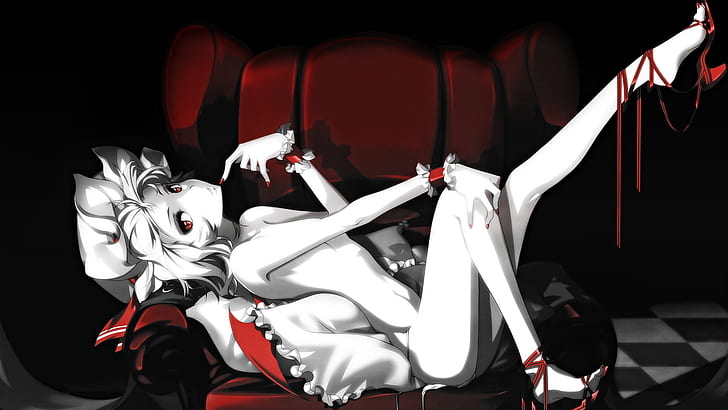 Аниме Manga Touhou Project Remilia Scarlet HD, цифрови / произведения на изкуството, аниме, манга, touhou, проект, алено, ремилия, HD тапет