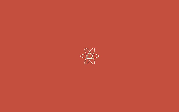átomo blanco, ciencia, simple, minimalismo, Fondo de pantalla HD