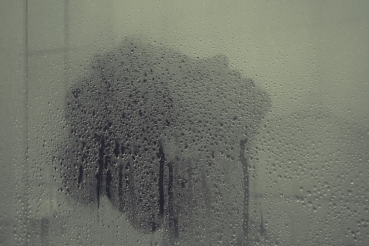 ฝักบัวผู้หญิงแก้วหยดน้ำน้ำบนกระจก, วอลล์เปเปอร์ HD