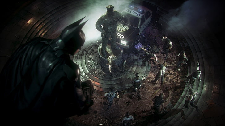 خلفية باتمان الرقمية ، باتمان: Arkham Knight ، استوديوهات Rocksteady ، باتمان ، مدينة جوثام ، ألعاب الفيديو، خلفية HD