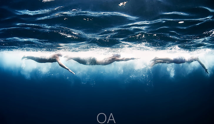 underwater, swimming, sport, sports, HD wallpaper