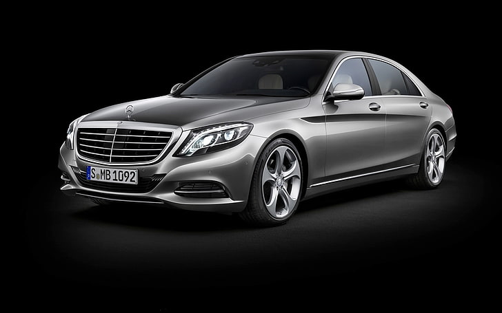 neue mercedes class-HD Fototapete, graue Mercedes-Benz Limousine, HD-Hintergrundbild