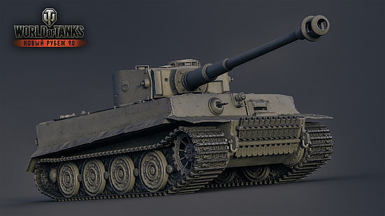 Tapeta World of Tanks, World of Tanks, czołg, gry wojenne, gry wideo, render, Tiger I, Tapety HD HD wallpaper