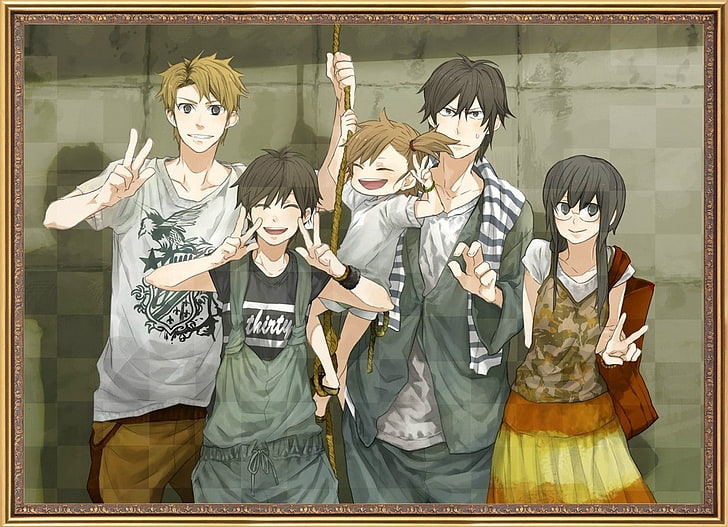 Barakamon, Kotoishi Naru, Handa Seishuu, Kido Hiroshi, Arai Tamako, Yamamura Miwa, Anime, HD-Hintergrundbild