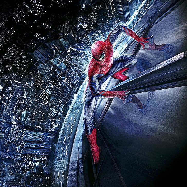 Amazing Spider-Man wallpaper, car, city, wallpaper, art, spider man, building, the amazing, HD wallpaper