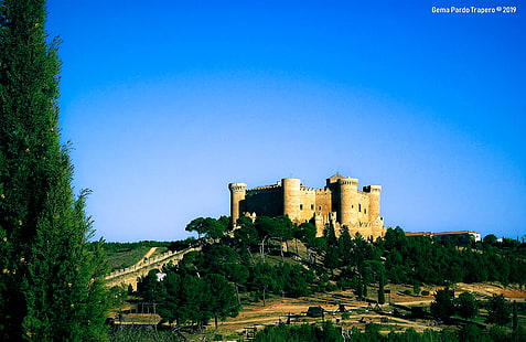 Zamki, zamek, Castilla la Mancha, Cuenca, Hiszpania, Tapety HD HD wallpaper