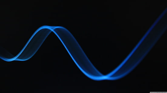 خلفية موجة زرقاء ، مجردة ، فن رقمي ، أزرق ، موجة جيبية، خلفية HD HD wallpaper