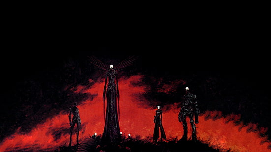 اللوم! ، المانجا ، الظلام ، الأحمر ، خلفية بسيطة ، أنيمي ، Tsutomu Nihei ، Pcell، خلفية HD HD wallpaper