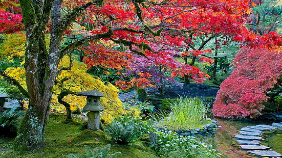 Butchart Gardens, Victoria, Colombie-Britannique, automne, Fond d'écran HD HD wallpaper