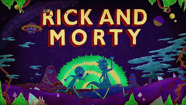 Rick and Morty illustration, TV Show, Rick and Morty, Morty Smith, Rick Sanchez, HD tapet