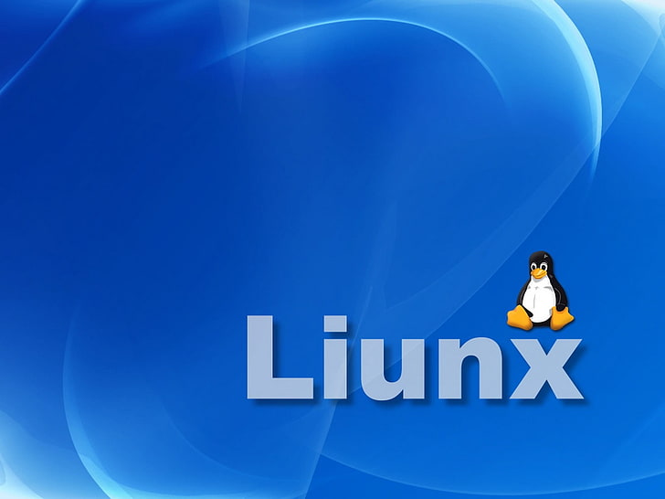 Классический Linux, иллюстрация пингвинов, компьютеры, Linux, синий, Linux Ubuntu, HD обои