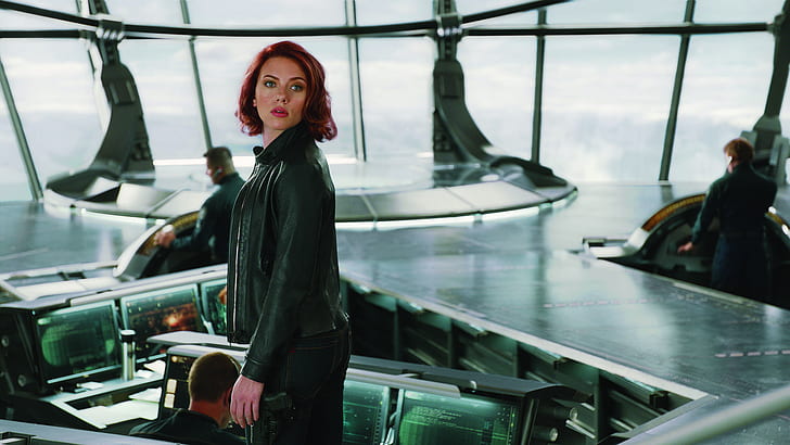 Scarlett Johansson Avengers Black Widow Redhead HD, negro wideo marvels avengers personaje, negro, películas, vengadores, pelirrojo, scarlett, johansson, viuda, Fondo de pantalla HD