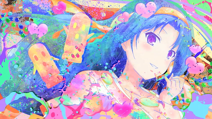 anime, Anime Girls, artwork, Colorful, Invaders Of Rokujouma, Kiriha Kurano, Rokujouma No Shinryakusha, HD wallpaper
