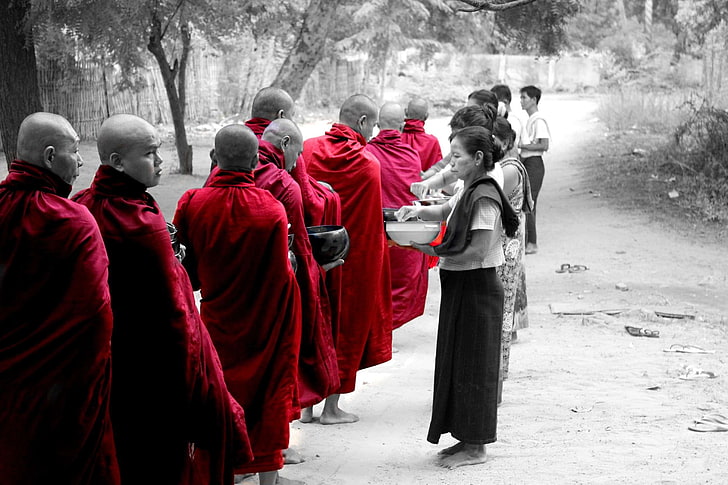 баган, буддист, бирма, человек, монастырь, монах, мьянма, храм, HD обои