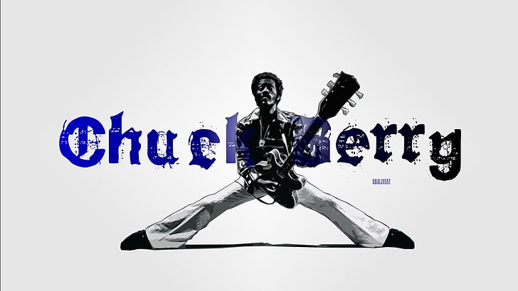 Singers, Chuck Berry, Artistic, Guitar, Guitarist, Music, Musician, Rock & Roll, Singer, HD wallpaper