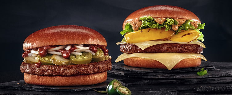 Burgers, Food and Drink, delicious, Food, fastfood, appetizing, mcdonalds, burgers, cheeseburger, HD wallpaper HD wallpaper