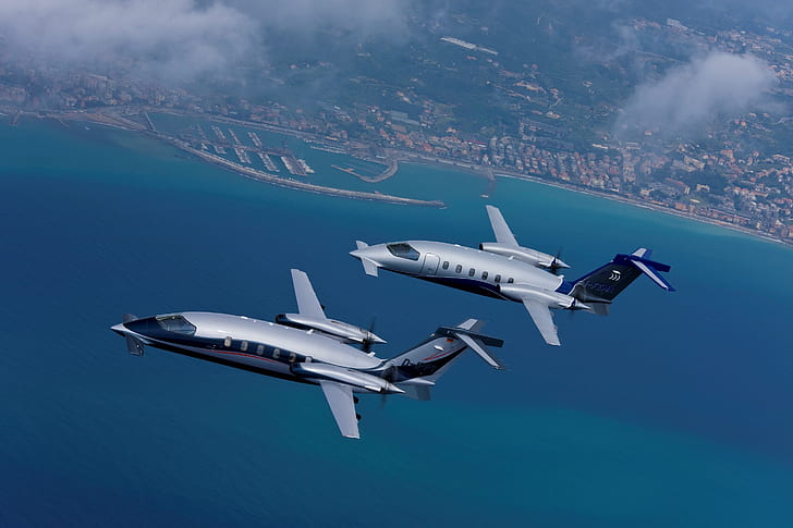 Business Jet, fabriqué en ITALIE, Piaggio P-180 Avanti II, Fond d'écran HD