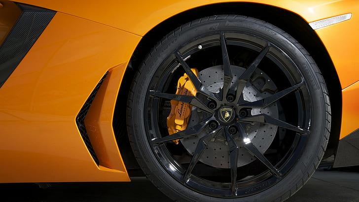 Lamborghini, Lamborghini Aventador, roues, pneus, voiture, Fond d'écran HD