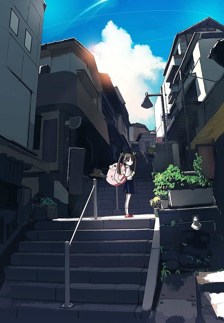 Série Monogatari, garotas de anime, Hachikuji Mayoi, HD papel de parede, papel de parede de celular