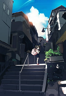 Serie Monogatari, chicas anime, Hachikuji Mayoi, Fondo de pantalla HD HD wallpaper