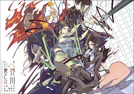 Akutagawa Ryuunosuke, Bungou streunende Hunde, Mantel, Schal, Anime, HD-Hintergrundbild HD wallpaper