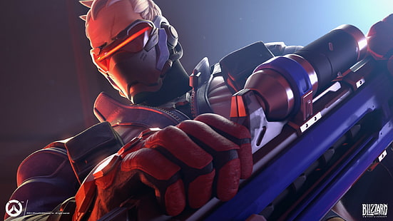 Blizzard Entertainment, Overwatch, Soldier: 76, Tapety HD HD wallpaper