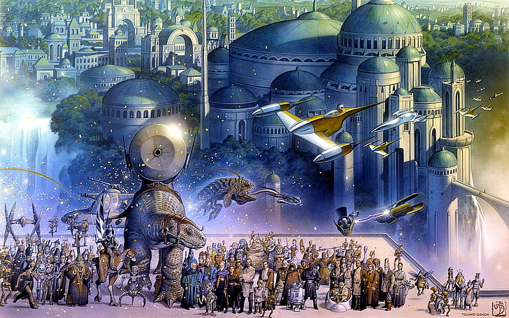 Star Wars painting, Star Wars, HD wallpaper