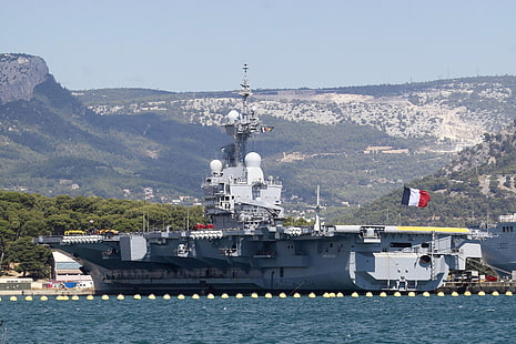 شارل ديغول ، حاملة طائرات ، البحرية الفرنسية ، فرنسا، خلفية HD HD wallpaper