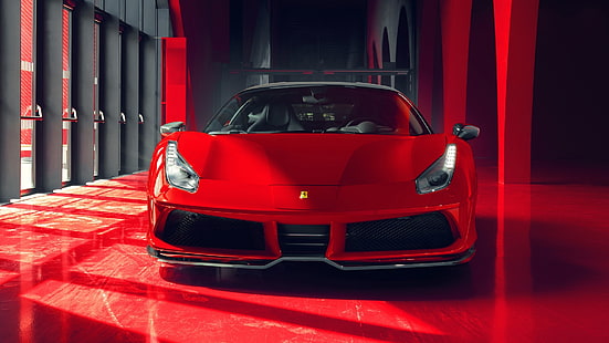 красный автомобиль, автомобиль, Ferrari, Ferrari 488, автомобиль, спортивный автомобиль, автомобиль повышенной комфортности, суперкар, автомобиль повышенной комфортности, Ferrari 488 ГТБ, HD обои HD wallpaper
