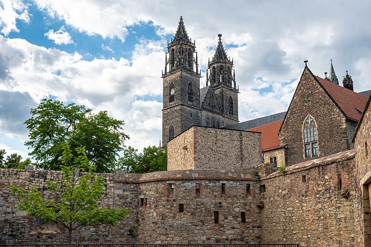 Cathédrale, Allemagne, Magdebourg, Saxe-Anhalt, Fond d'écran HD