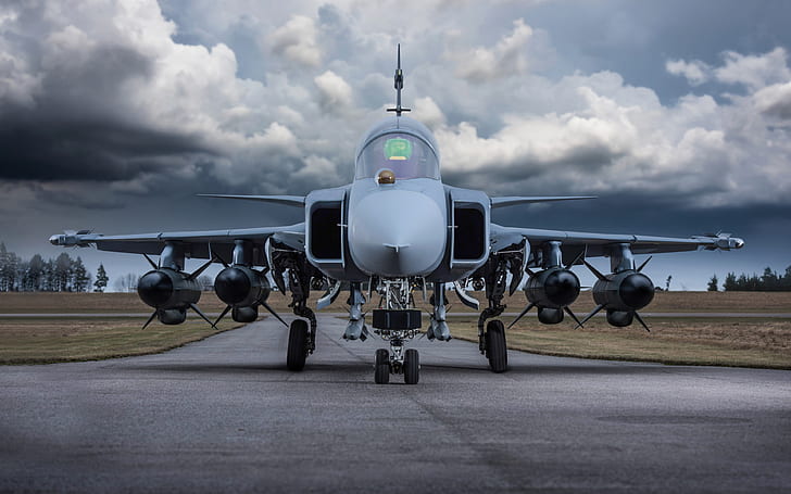 طائرة مقاتلة ، Saab JAS 39 Gripen ، طائرة ، طائرة مقاتلة ، طائرة حربية، خلفية HD