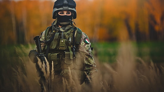 wojsko, włoch, włochy, siły specjalne, kobiety, dziewczyny z bronią, Tapety HD HD wallpaper