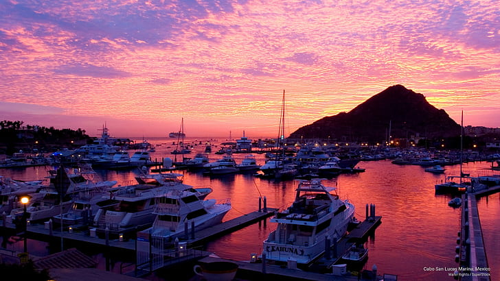Cabo San Lucas Marina, Mexique, Amérique du Nord, Fond d'écran HD