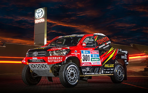 Auto Toyota Hilux SUV, Dakar Rally, Toyota, Hilux, SUV, Auto, Dakar, Rally, Sfondo HD HD wallpaper