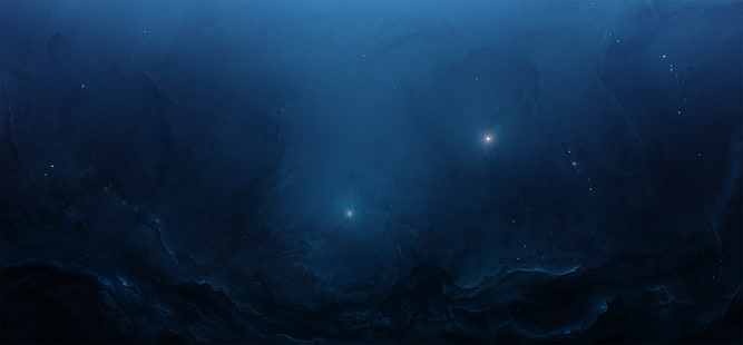 Raum, blau, Sterne, Universum, ultrawide, HD-Hintergrundbild HD wallpaper