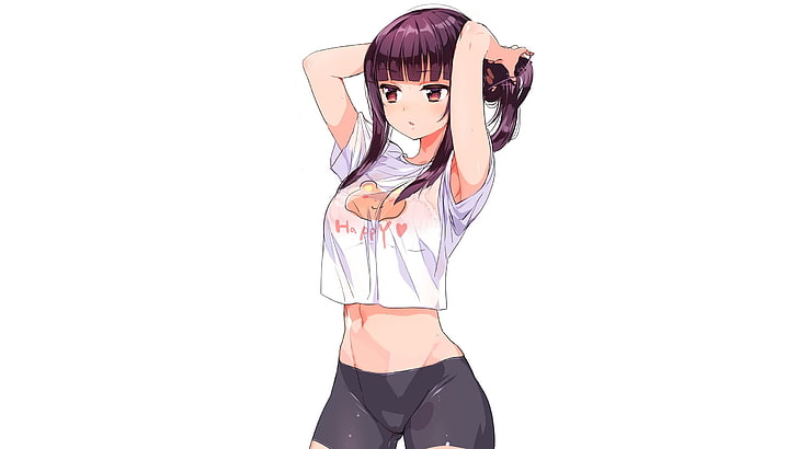 anime girls, wet clothing, HD wallpaper