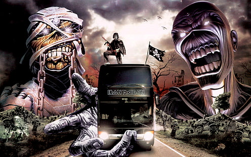 Iron Maiden HD, музика, желязо, мома, HD тапет HD wallpaper