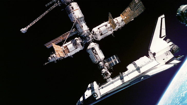Atlantis Space Shuttle Docking Iss, HD wallpaper