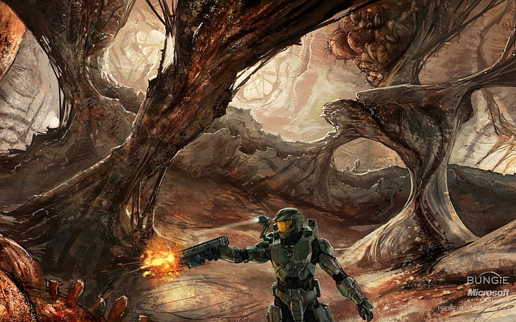 The Flood, video games, halo, guns, games, the flood, other, HD wallpaper