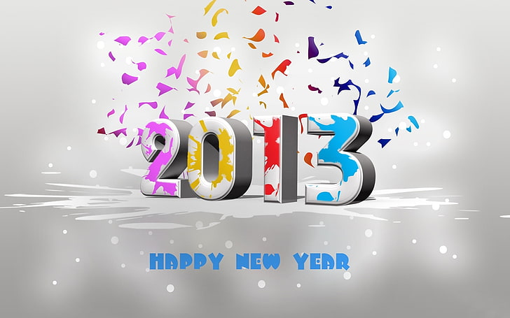 2013 Happy New Year illustration, new year, happy new year, 2013, HD wallpaper