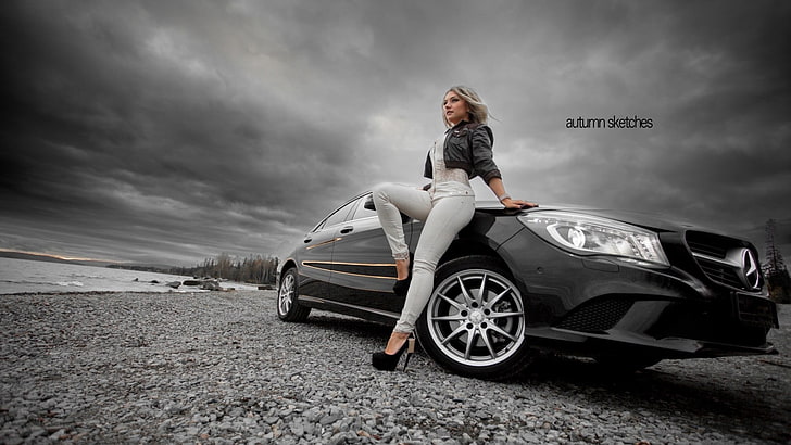 women with cars, HD wallpaper