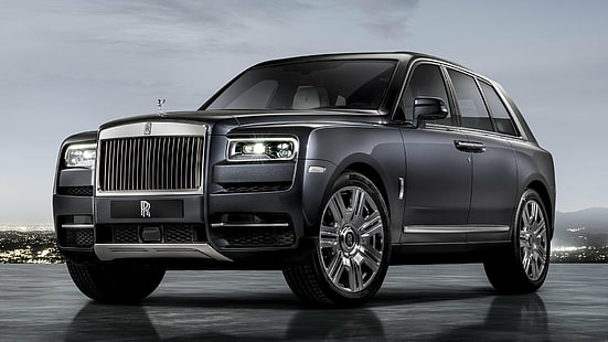 Rolls Royce, Rolls-Royce Cullinan, Black Car, Car, Full-Size Car, Luxury Car, SUV, HD tapet HD wallpaper
