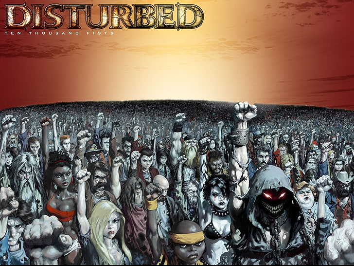 Poster terganggu, Band (Musik), Disturbed, Disturbed (Band), Korn, Wallpaper HD