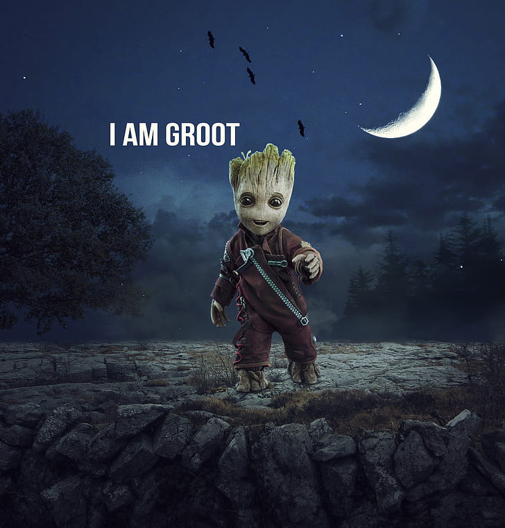 Groot, Marvel-Comics, Baby Groot, HD, HD-Hintergrundbild, Handy-Hintergrundbild