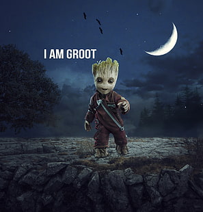 Groot, Marvel Comics, Baby Groot, HD, HD обои HD wallpaper