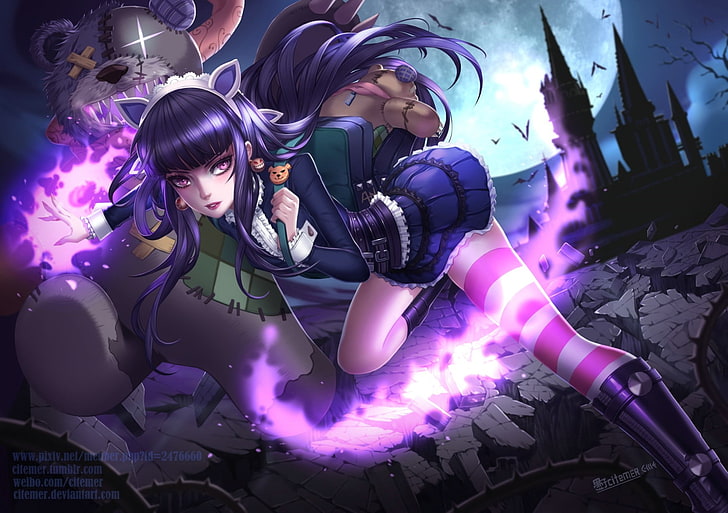 Purple-haired female anime character wallpaper, anime girls, anime, League  of Legends, HD wallpaper | Wallpaperbetter